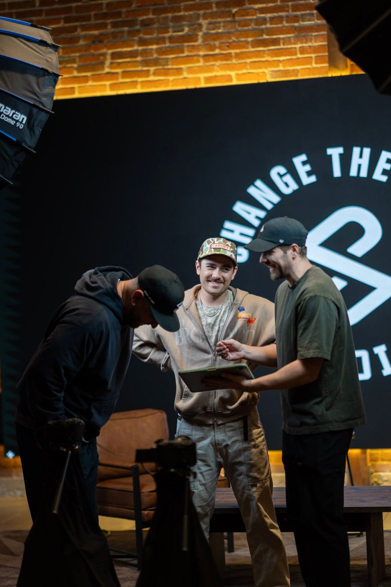 Behind the scenes in the CHANGED studio