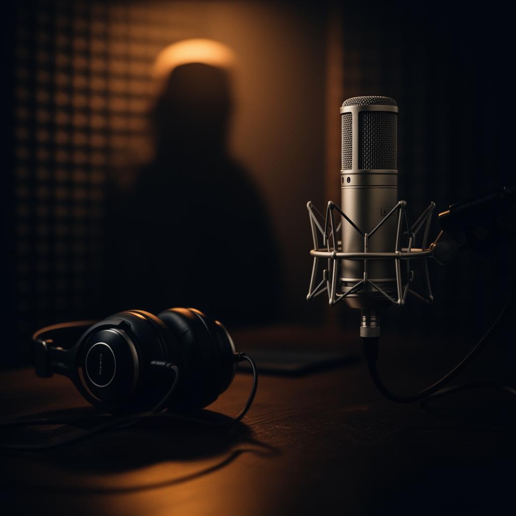 Live podcast recording event with audience